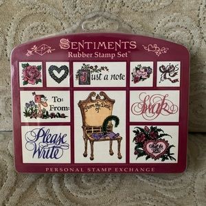 Sentiments Rubber Stamp Set